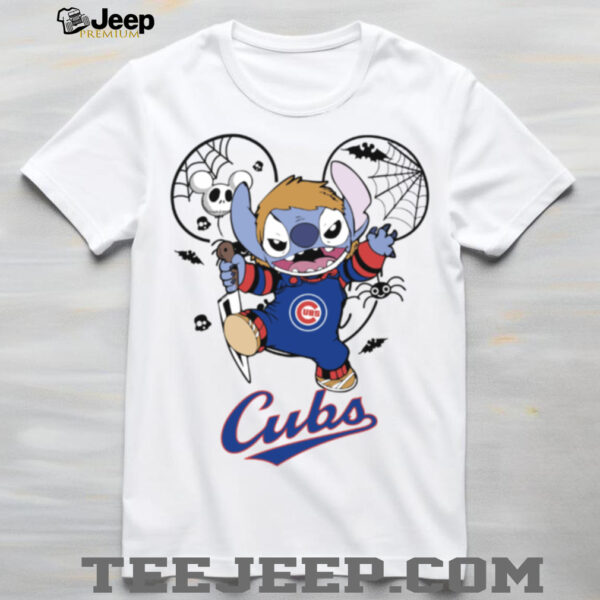 Chicago Cubs Stitch Michael Halloween 2025 T Shirt
