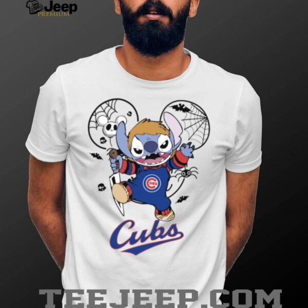 Chicago Cubs Stitch Michael Halloween 2025 T Shirt