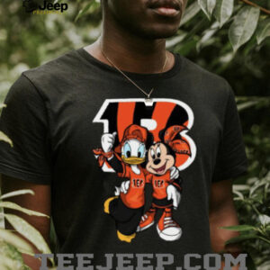 Cincinnati Bengals Disney Donald and Minnie T Shirt