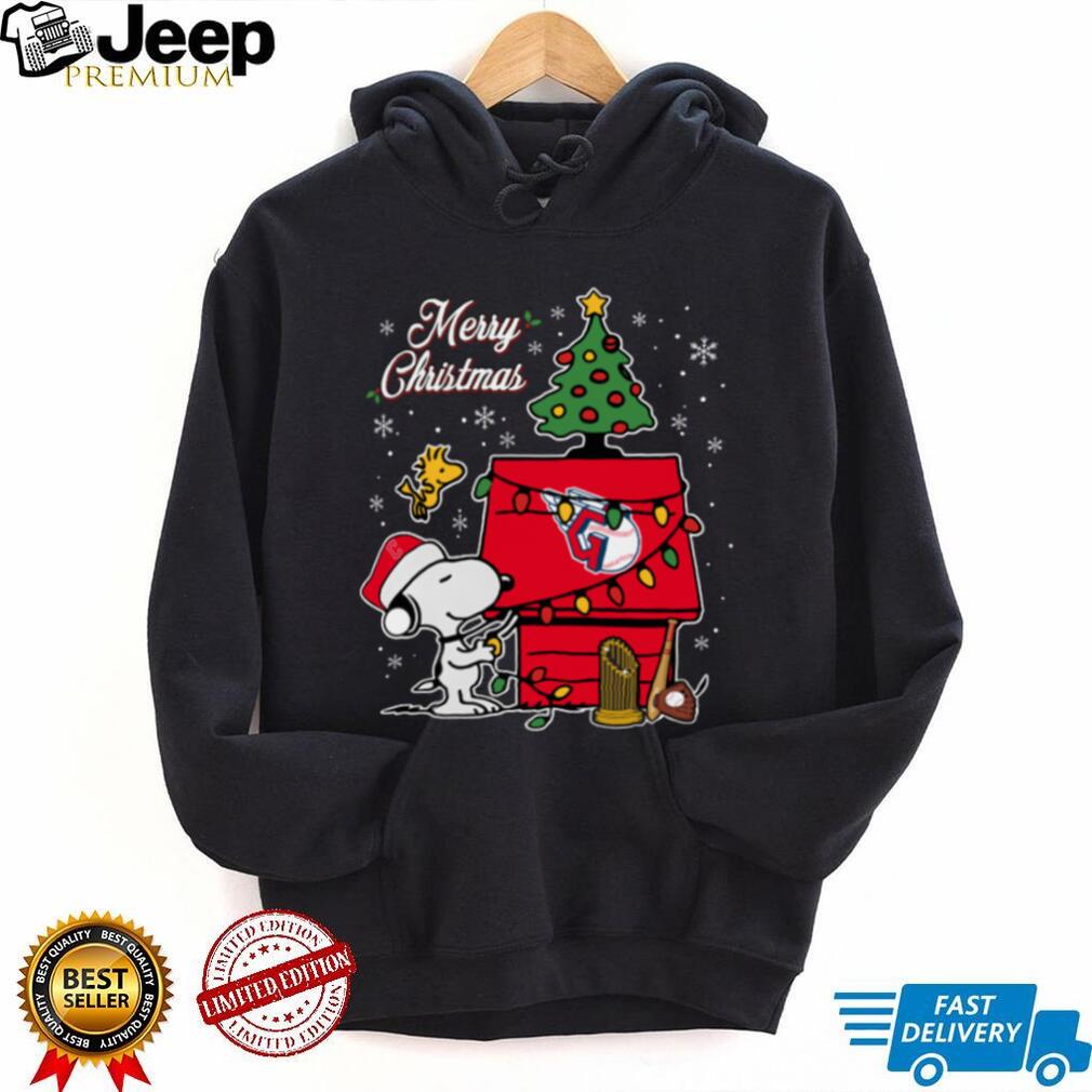 Cleveland Guardians Merry Christmas Snoopy Baby T Shirt Holiday Baseball Tee Cleveland Guardians Merry Christmas Snoopy Baby T Shirt Holiday Baseball Tee