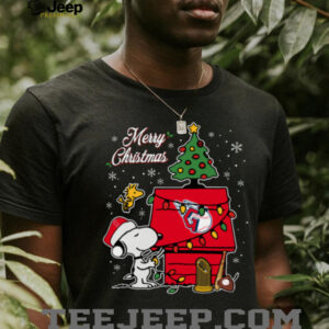 Cleveland Guardians Merry Christmas Snoopy Baby T Shirt Holiday Baseball Tee