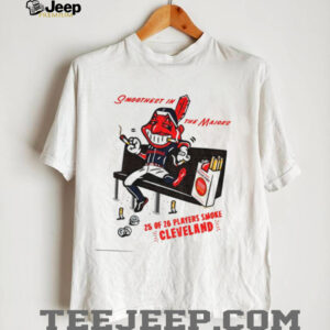 Cleveland Guardians Smoothest In The Majors 25 Of 26 Players Smoke Mascot shirt