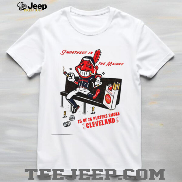 Cleveland Guardians Smoothest In The Majors 25 Of 26 Players Smoke Mascot shirt