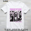 Michael Myers Jason Voorhees Freddy Krueger spooky season in October we wear pink Halloween shirt