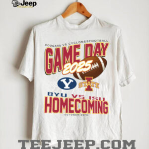 College Gameday Merch Iowa State Cyclones Homecoming Football vs BYU Cougars T Shirt