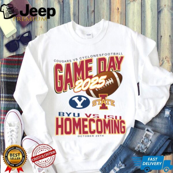 College Gameday Merch Iowa State Cyclones Homecoming Football vs BYU Cougars T Shirt