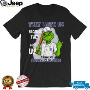 Colorado Rockies Grinch T Shirt They Hate Us Because They Ain’t Us Funny Christmas Tee