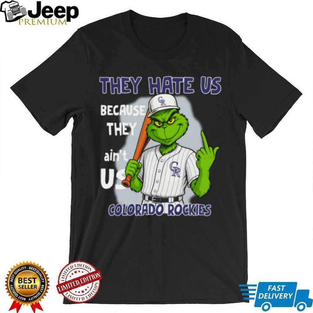 Colorado Rockies Grinch T Shirt They Hate Us Because They Ain’t Us Funny Christmas Tee Colorado Rockies Grinch T Shirt They Hate Us Because They Ain’t Us Funny Christmas Tee