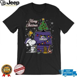 Colorado Rockies Merry Christmas Snoopy Baby T Shirt Holiday Baseball Tee