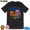 Custom Colorado Buffaloes HalloThanksMas Shirt, Festive Holiday Tee with Pumpkin Football Santa Hat, NCAA Gift for Halloween Thanksgiving Christmas