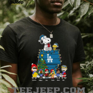 Custom Los Angeles Dodgers Peanuts Christmas Tee – Personalized Holiday Shirt For Baseball Fans & Winter Lovers