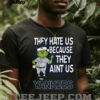 Custom Philadelphia Phillies Grinch Christmas Tee, Funny Santa Baseball Shirt with Quote They Hate Us Ain’t Us, MLB Fan Gift