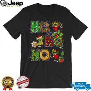 Cute Stitch Christmas Shirt, Ho Ho Ho Santa Holiday Tee, Funny Xmas Gift for Kids Adults, Festive Family Outfit