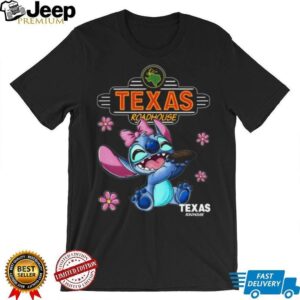 Cute Stitch Eating Texas Roadhouse Bread Rolls Disney Lilo & Stitch T Shirt