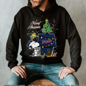 Atlanta Braves Merry Christmas With Snoopy Baby T Shirt