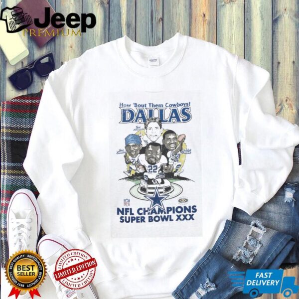 Dallas Cowboys Grey Heather Super Bowl XXX Champions T Shirt