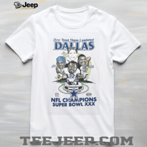 Dallas Cowboys Grey Heather Super Bowl XXX Champions T Shirt