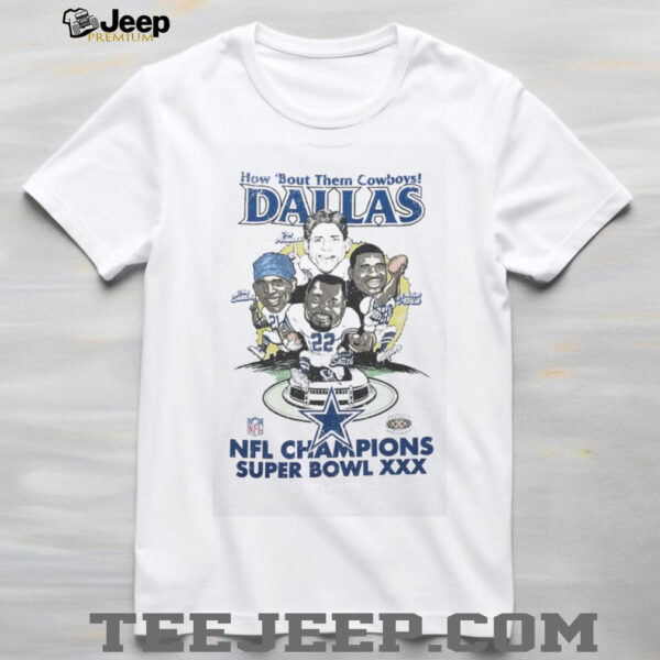Dallas Cowboys Grey Heather Super Bowl XXX Champions T Shirt