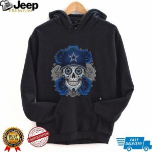 Dallas Cowboys Sugar Skull Cap & Roses T Shirt