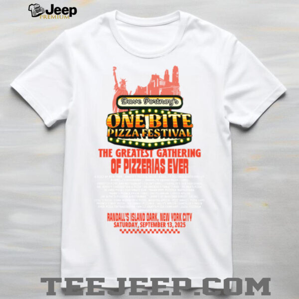 Dave Portnoy One Bite Pizza Festival 2025 Randall’s Island Graphic shirt