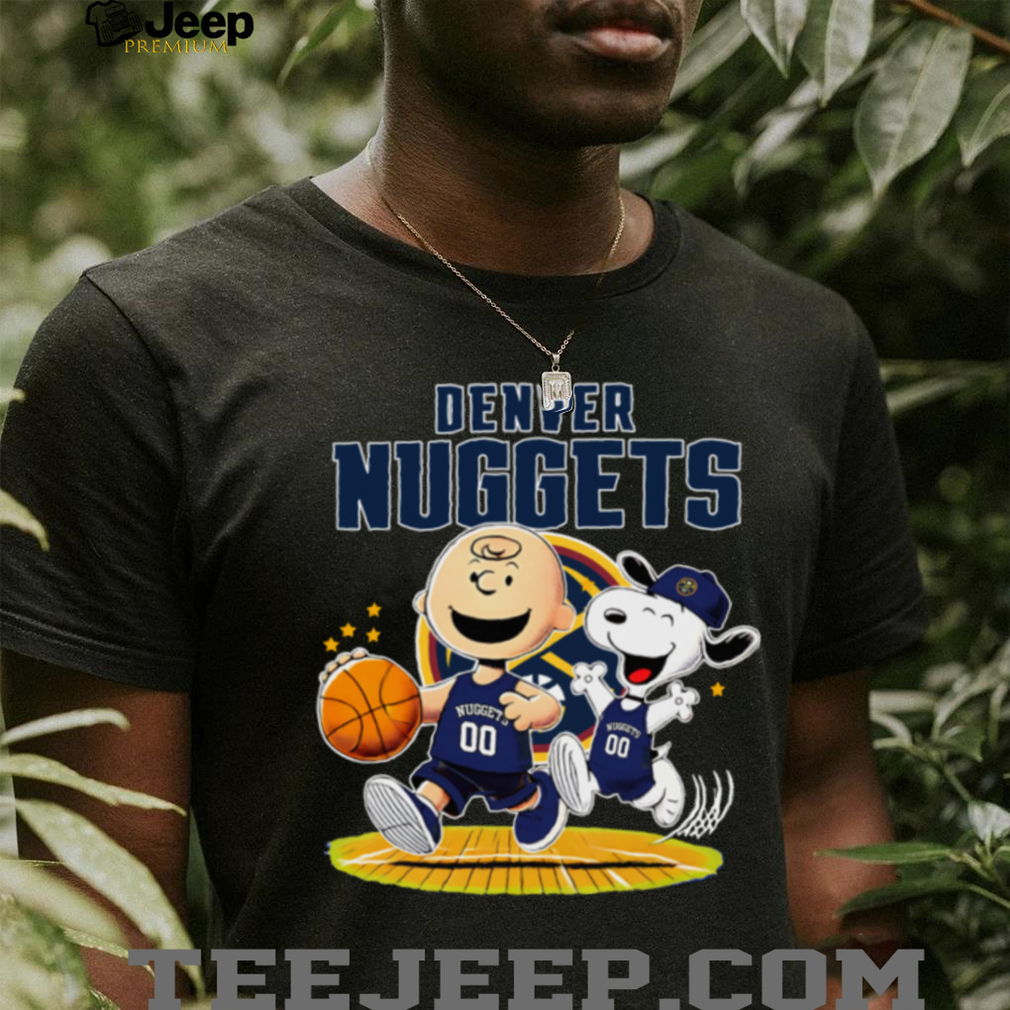 Denver Nuggets X Charlie Brown And Snoopy Playing Basketball Shirt Denver Nuggets X Charlie Brown And Snoopy Playing Basketball Shirt