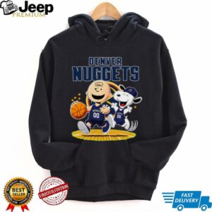 Denver Nuggets X Charlie Brown And Snoopy Playing Basketball Shirt