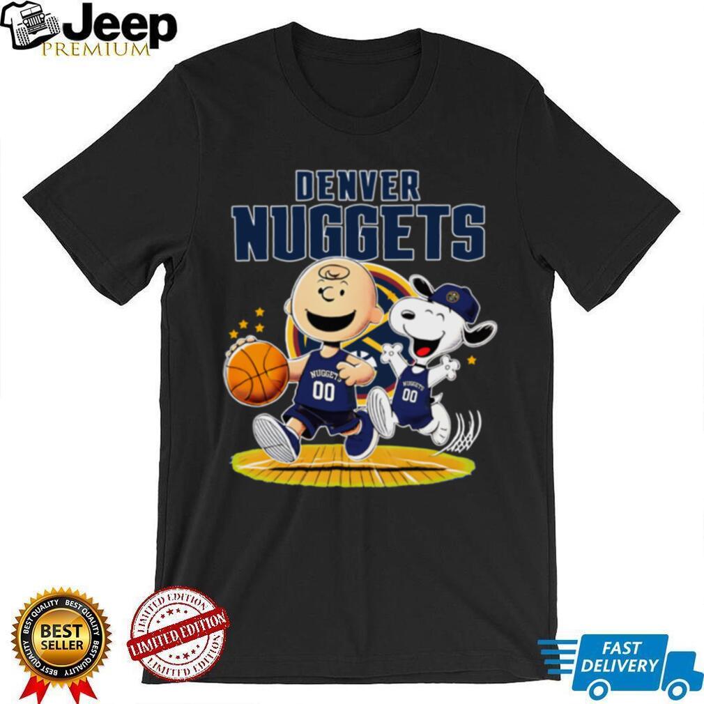 Denver Nuggets X Charlie Brown And Snoopy Playing Basketball Shirt Denver Nuggets X Charlie Brown And Snoopy Playing Basketball Shirt