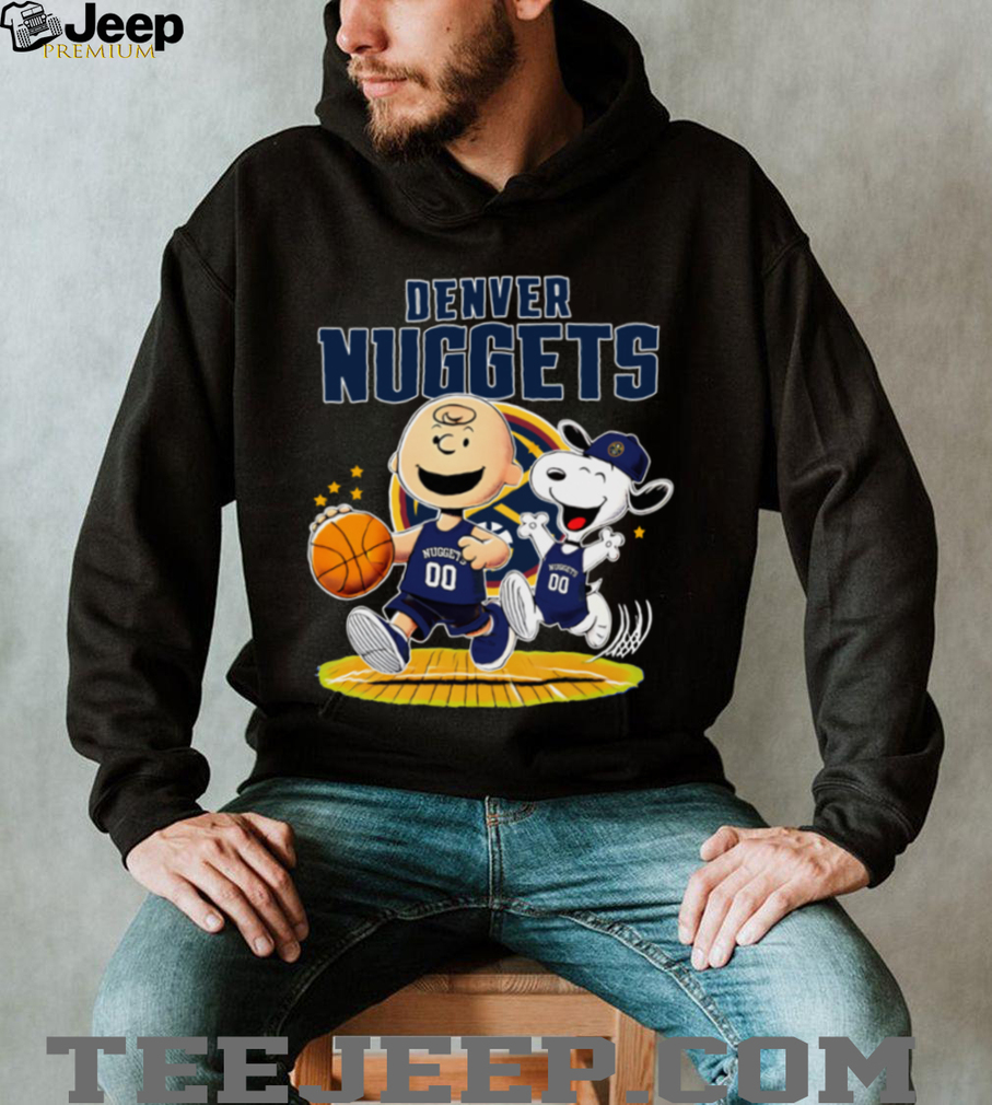 Denver Nuggets X Charlie Brown And Snoopy Playing Basketball Shirt Denver Nuggets X Charlie Brown And Snoopy Playing Basketball Shirt