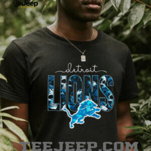 Detroit Lions Skull Floral Tee