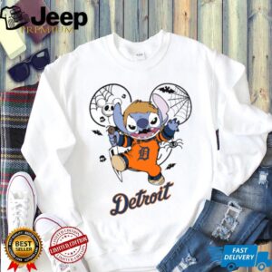 Detroit Tigers Stitch Michael Halloween 2025 T Shirt