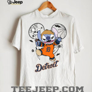 Detroit Tigers Stitch Michael Halloween 2025 T Shirt