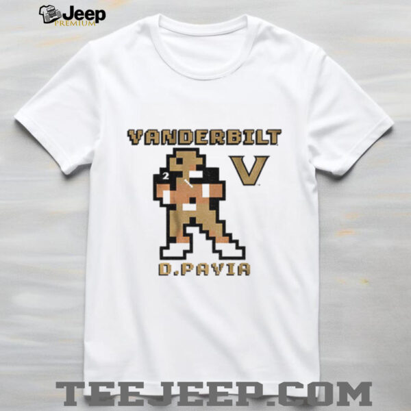 Diego Pavia 8 bit Retro Baller Vanderbilt Commodores football shirt