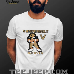 Diego Pavia 8 bit Retro Baller Vanderbilt Commodores football shirt