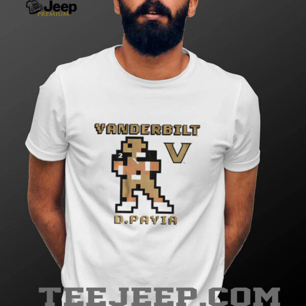 Diego Pavia 8 bit Retro Baller Vanderbilt Commodores football shirt