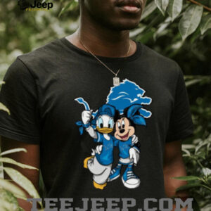 Donald Duck and Minnie Mouse Detroit Lions Football Tee