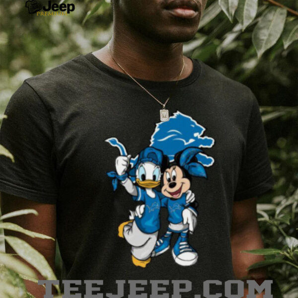 Donald Duck and Minnie Mouse Detroit Lions Football Tee