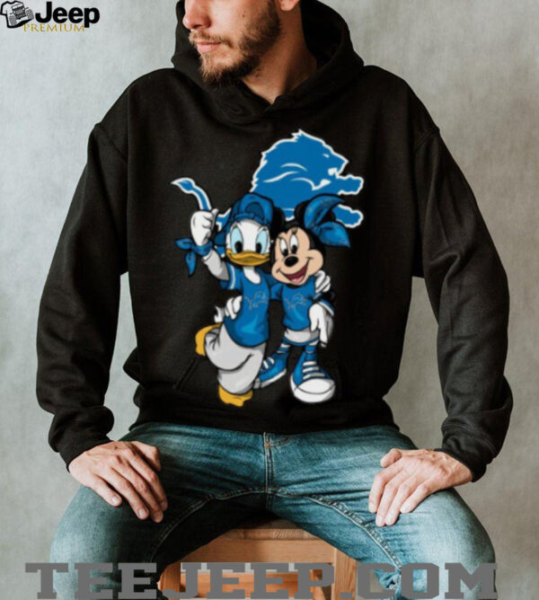 Donald Duck and Minnie Mouse Detroit Lions Football Tee