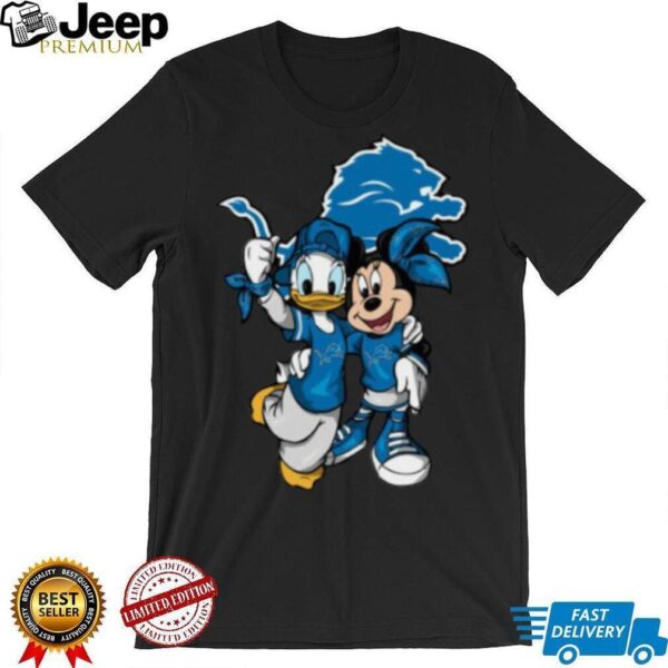 Donald Duck and Minnie Mouse Detroit Lions Football Tee