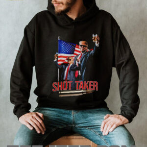 Donald Trump Shot Taker American flag political shirt
