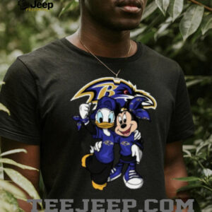 Donald and Minnie Duck Baltimore Ravens Football Shirt
