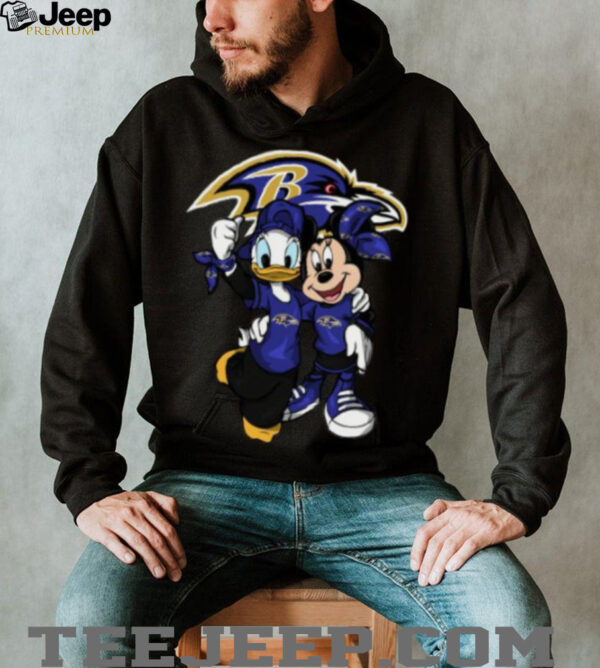 Donald and Minnie Duck Baltimore Ravens Football Shirt