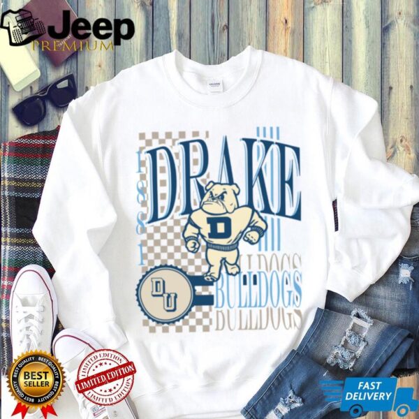 Drake Bulldogs Ivory 90s Print Collage T Shirt
