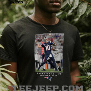 Drake Maye New England Patriots NFL Flash Features Week 5 T Shirt