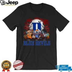 Duke Blue Devils Scary Stitch Halloween Shirt – Custom NCAA Football Tee – Personalized Horror Gift for Kids, Adults & Sports Fans