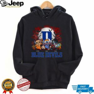 Duke Blue Devils Scary Stitch Halloween Shirt – Custom NCAA Football Tee – Personalized Horror Gift for Kids, Adults & Sports Fans