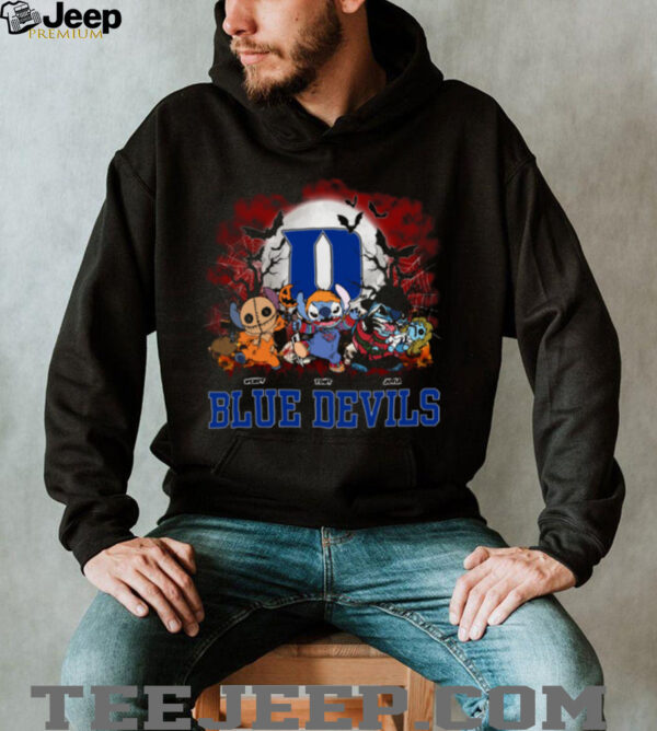 Duke Blue Devils Scary Stitch Halloween Shirt – Custom NCAA Football Tee – Personalized Horror Gift for Kids, Adults & Sports Fans