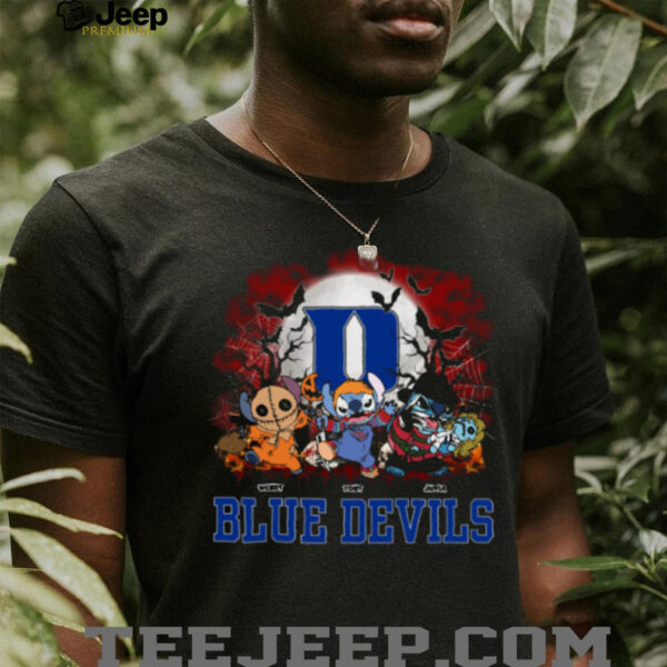 Duke Blue Devils Scary Stitch Halloween Shirt – Custom NCAA Football Tee – Personalized Horror Gift for Kids, Adults & Sports Fans