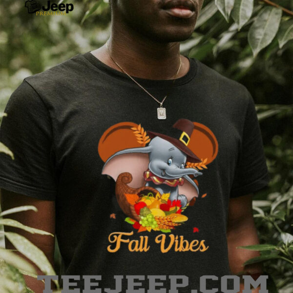 Dumbo Fall Vibes Thanksgiving Cornucopia Autumn Harvest T Shirt