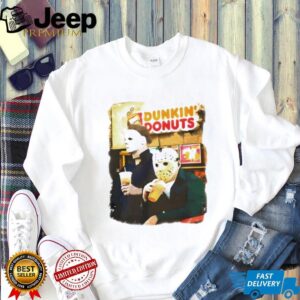 Dunkin Donuts Horror Movie Michael and Jason funny Halloween shirt