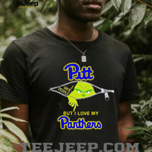 Grinch Zipper I Hate People But I Love My Pittsburgh Panthers Shirt